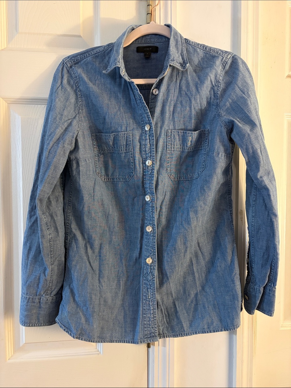 J. Crew Light Blue Denim Button-Down Shirt